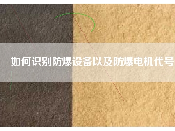 如何識別防爆設(shè)備以及防爆電機(jī)代號