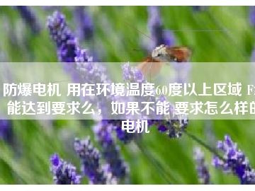 防爆電機 用在環(huán)境溫度60度以上區(qū)域 F級能達到要求么，如果不能 要求怎么樣的電機