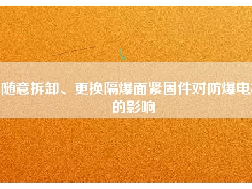隨意拆卸、更換隔爆面緊固件對(duì)防爆電機(jī)的影響