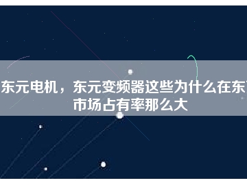 東元電機(jī)，東元變頻器這些為什么在東莞市場(chǎng)占有率那么大