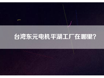 臺灣東元電機(jī)平湖工廠在哪里？