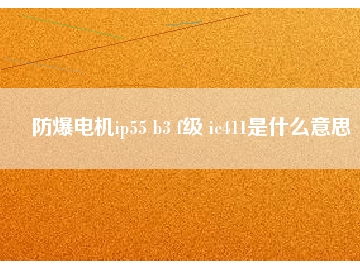 防爆電機ip55 b3 f級 ic411是什么意思