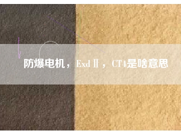 防爆電機，ExdⅡ，CT4是啥意思