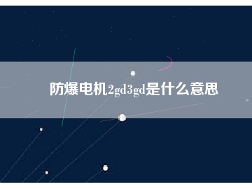 防爆電機2gd3gd是什么意思