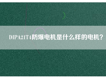DIPA21T4防爆電機(jī)是什么樣的電機(jī)？
