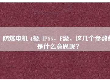 防爆電機(jī) 4極, IP55，F(xiàn)級(jí)，這幾個(gè)參數(shù)都是什么意思呢？