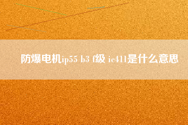 防爆電機(jī)ip55 b3 f級(jí) ic411是什么意思