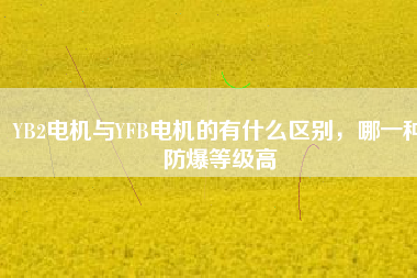 YB2電機(jī)與YFB電機(jī)的有什么區(qū)別，哪一種防爆等級高