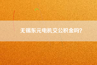 無(wú)錫東元電機(jī)交公積金嗎？