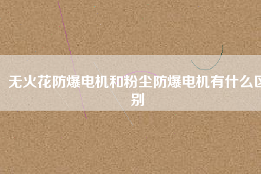 無火花防爆電機和粉塵防爆電機有什么區(qū)別 無火花防爆電機和粉塵防爆電機有什么區(qū)別